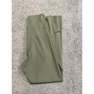 Army Green Nike Dri-Fit Leggings Medium Workout Athletic Gym Running Yoga